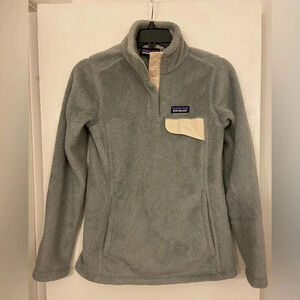 Patagonia Retool Snap T Fleece Pullover Sweater Grey Size XS